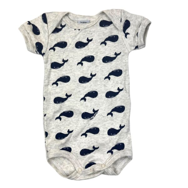 BODY BALEINES - PETIT BATEAU - 3 MOIS