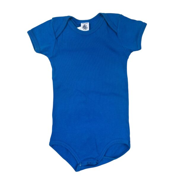 BODY BLEU VIF - PETIT BATEAU - 12 MOIS
