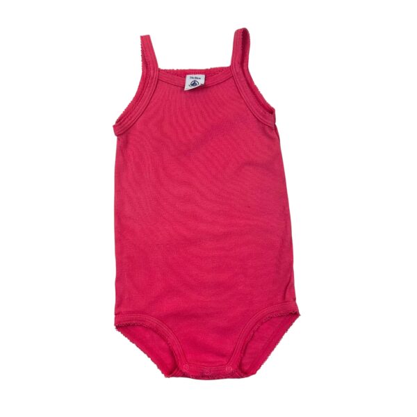 BODY BRETELLES FUCHIA - PETIT BATEAU - 24 MOIS