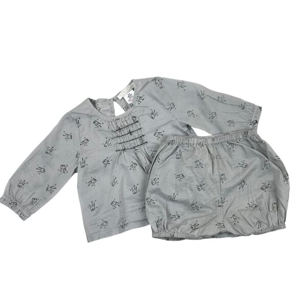 ENSEMBLE BLOUSE BLOOMER - ZARA - 0/6 MOIS