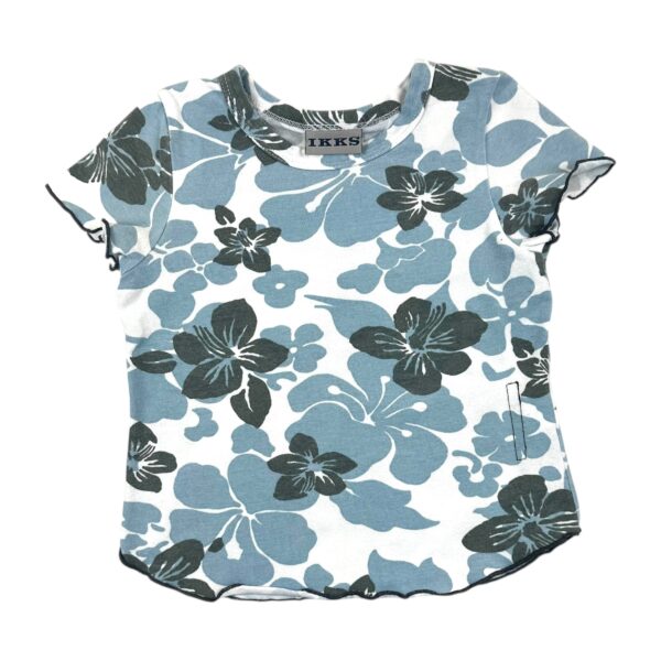 T SHIRT FLEURS BLEUES - IKKS - 5 ANS