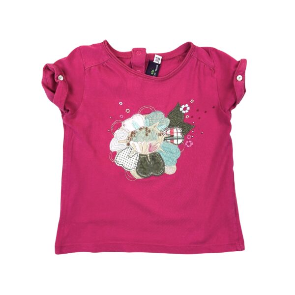 T SHIRT FUCHIA - SERGENT MAJOR - 24 MOIS
