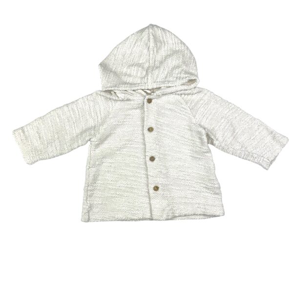 GILET BLANC CAPUCHE -  PLAY UP  - 24 MOIS