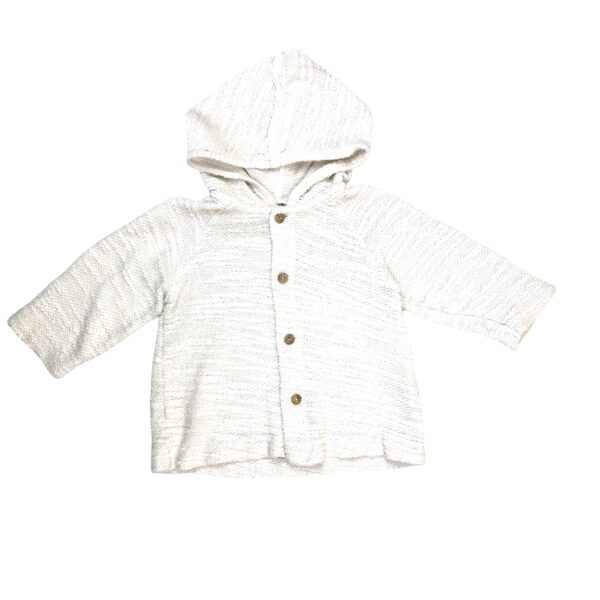 GILET BLANC CAPUCHE -  PLAY UP  - 24 MOIS
